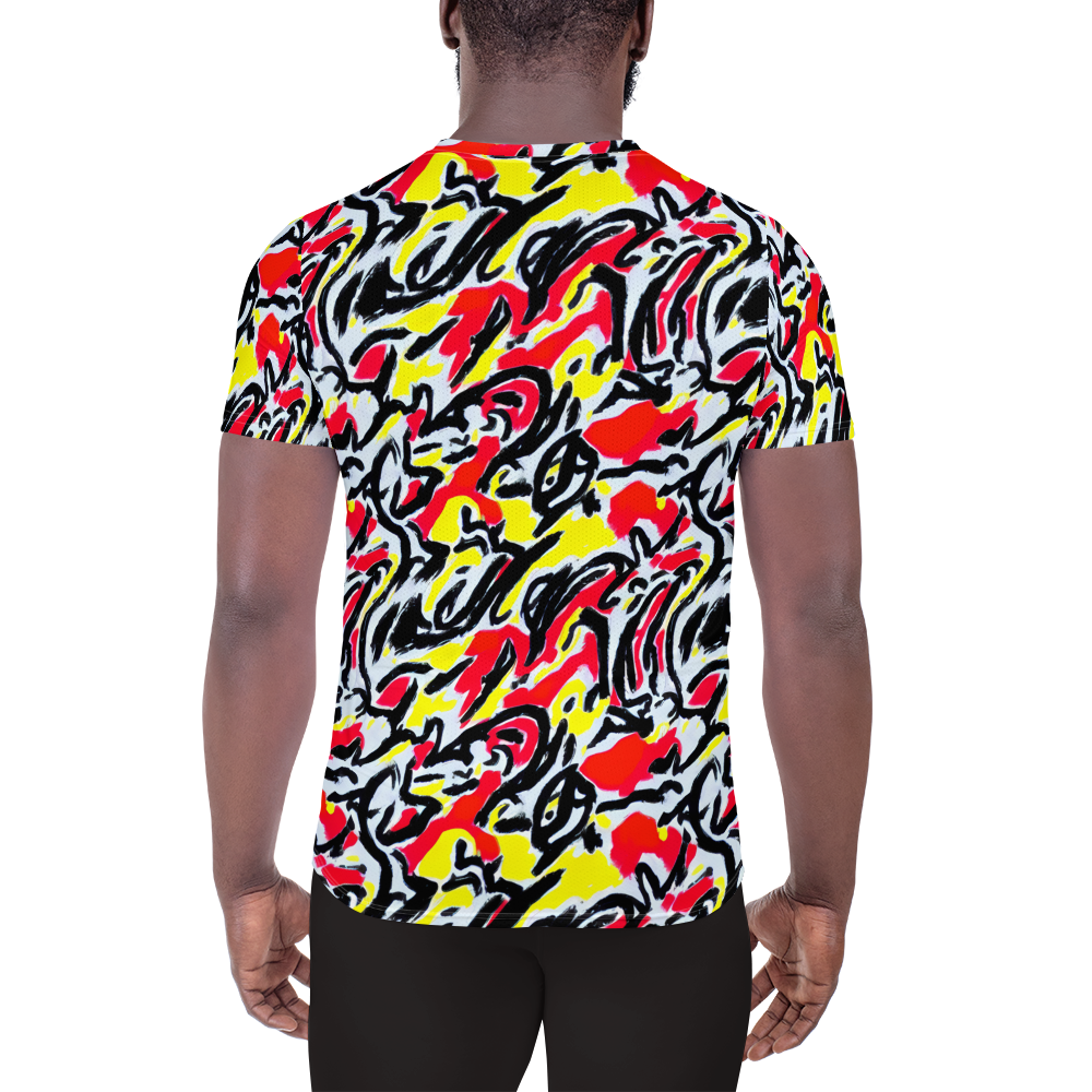 Men's Athletic T-Shirt - Cosmic Brushstrokes