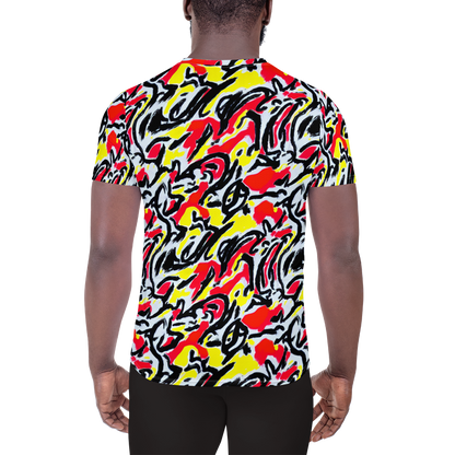 Men's Athletic T-Shirt - Cosmic Brushstrokes