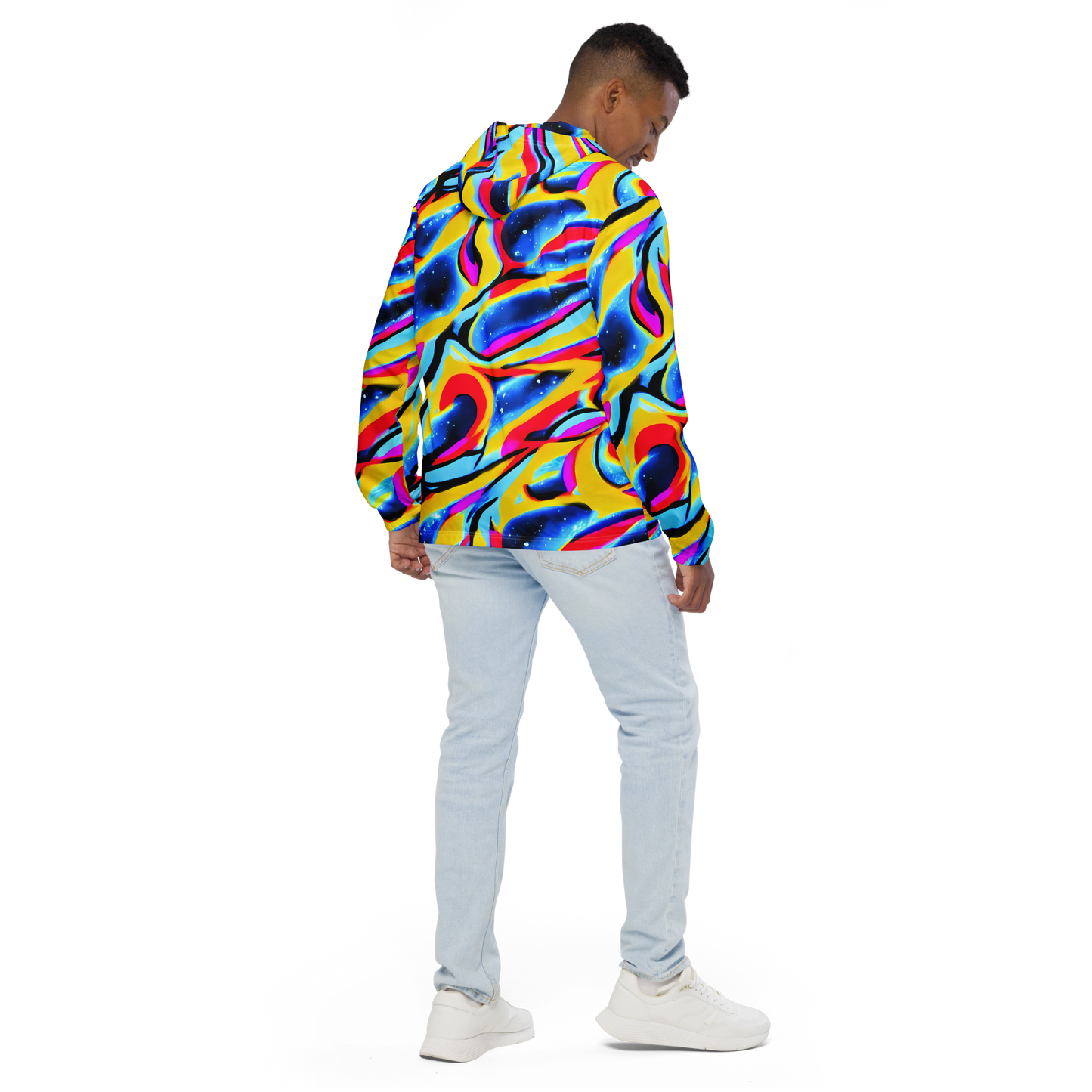 Men's Windbreaker - Electric Dreamscape