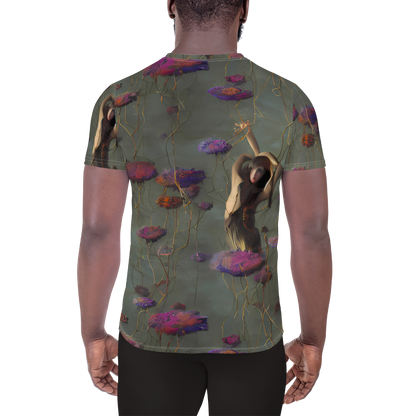 Men's Athletic T-Shirt - Ethereal Bloom