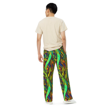 Wide-Leg Pants - Cosmic Garden