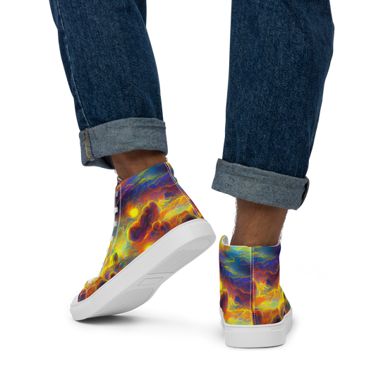 Men's High Top Canvas Shoes - Averin's Nebula