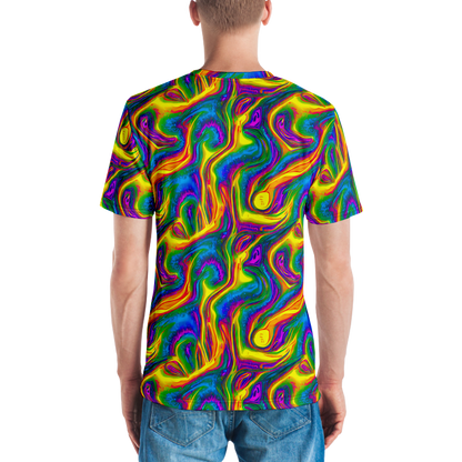 Men's Crew Neck T-Shirt - Electric Aurora