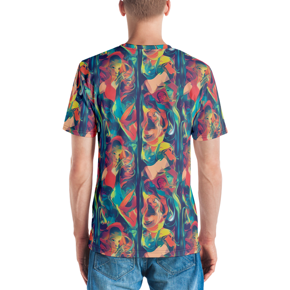 Men's Crew Neck T-Shirt - Neon Aurora