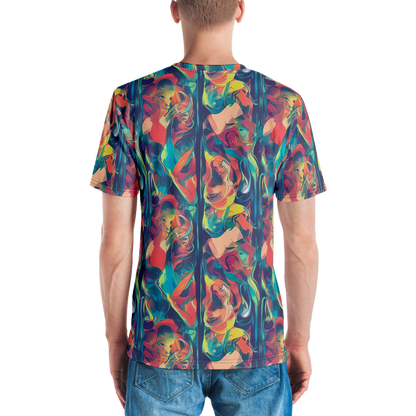 Men's Crew Neck T-Shirt - Neon Aurora