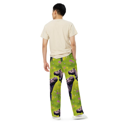 Wide-Leg Pants - Verdant Safari