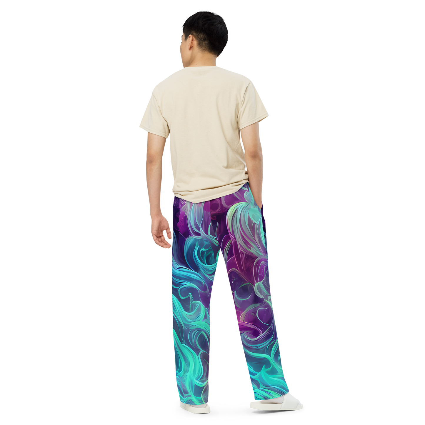 Wide-Leg Pants - Galactic Bloom