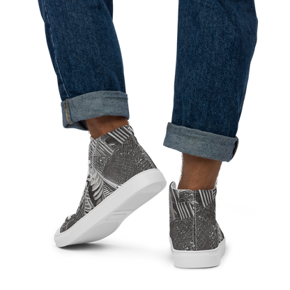 Men's High Top Canvas Shoes - Piranesi's Web