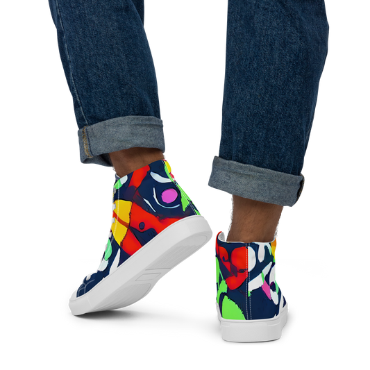 Men's High Top Canvas Shoes - Chagall's Dream