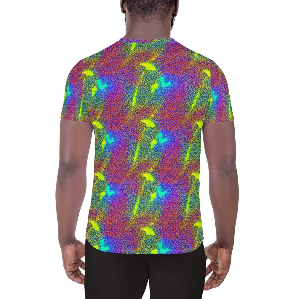 Men's Athletic T-Shirt - Prismatic Web