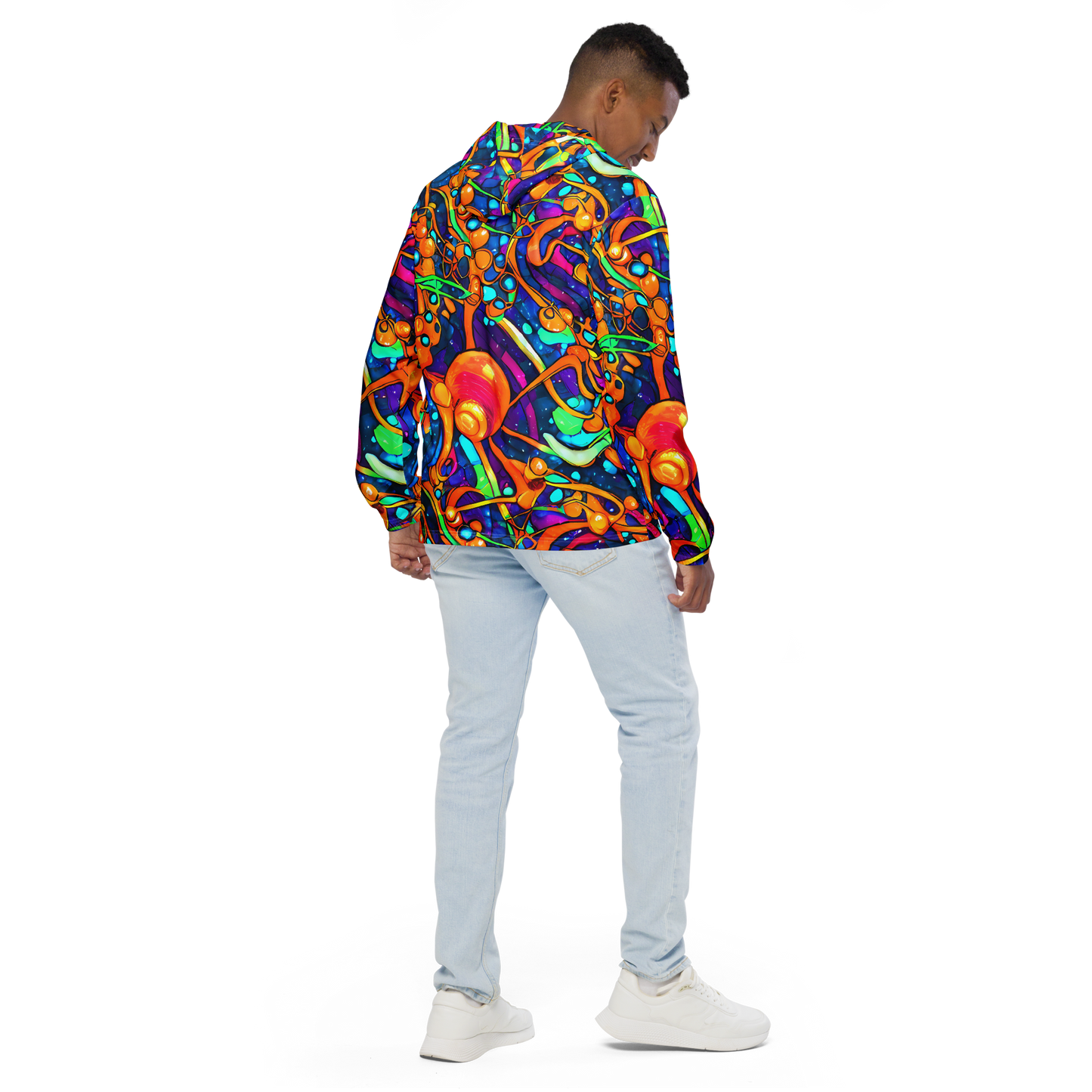 Men's Windbreaker - Iridescent Nebula