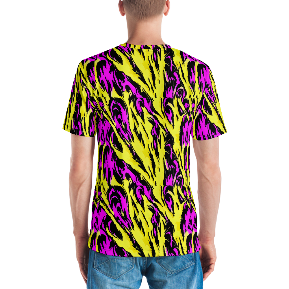 Men's Crew Neck T-Shirt - Neon Savanna