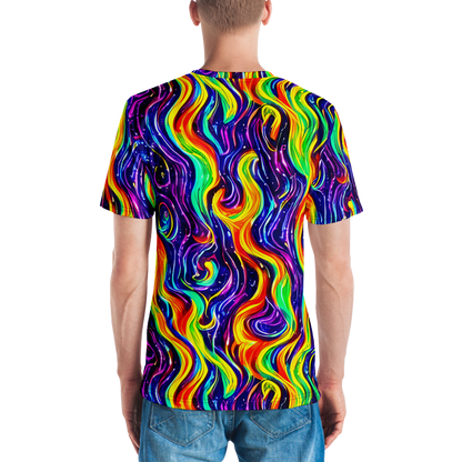 Men's Crew Neck T-Shirt - Galactic Flames