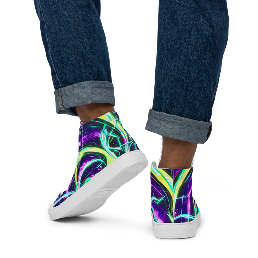 Men's High Top Canvas Shoes - Quesnel's Vortex