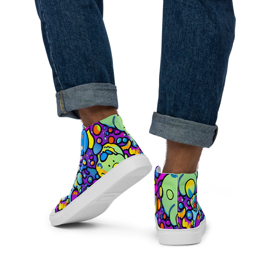 Men's High Top Canvas Shoes - Enchanted Orbs