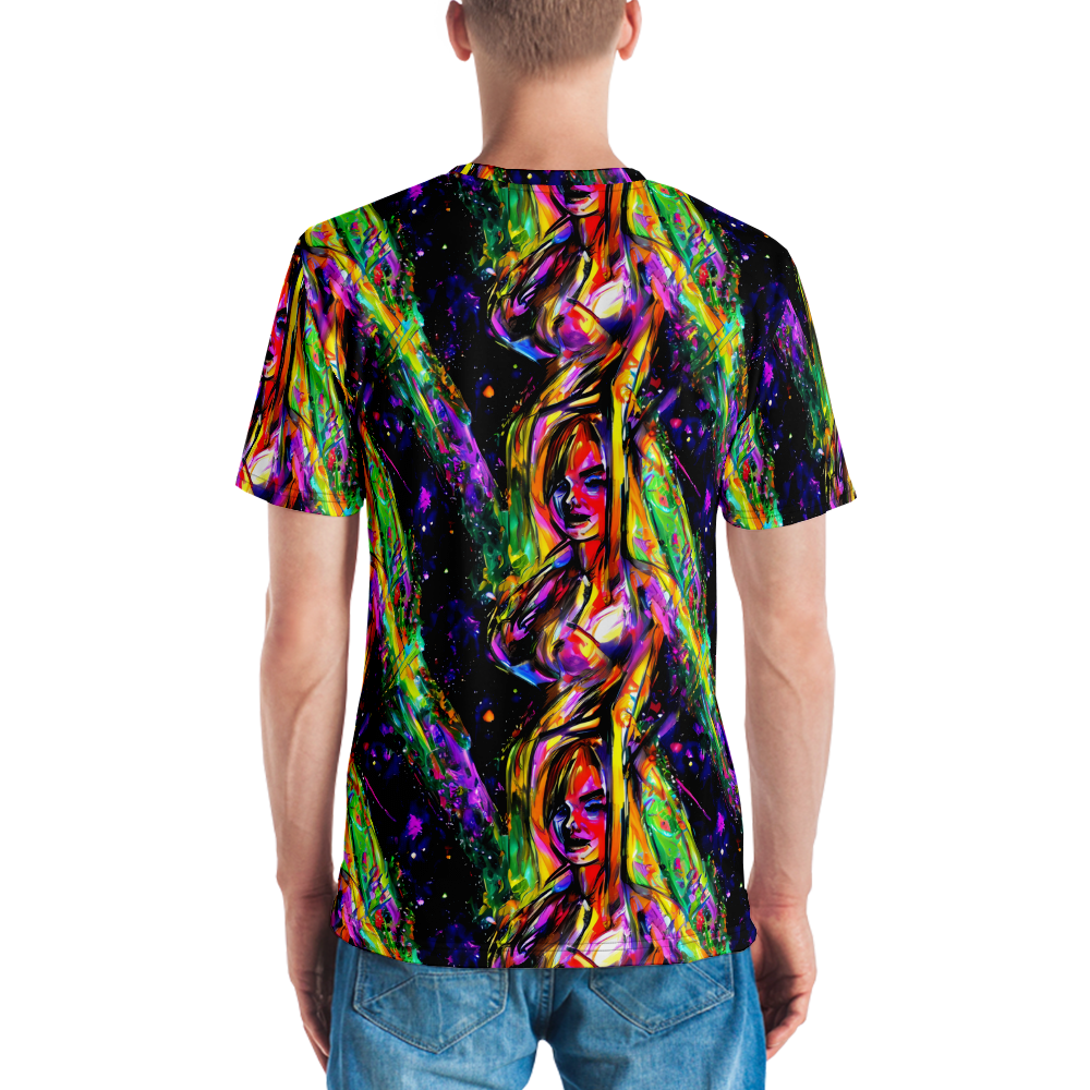 Men's Crew Neck T-Shirt - Galactic Flamenco