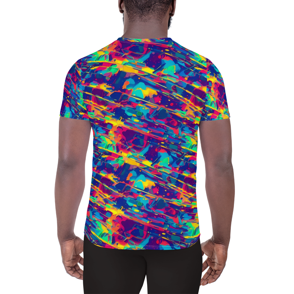 Men's Athletic T-Shirt - Spectrum Streaks