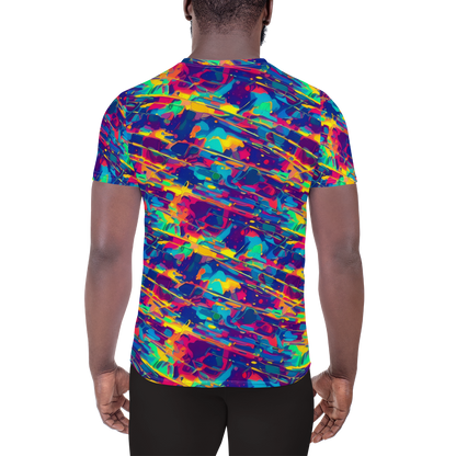 Men's Athletic T-Shirt - Spectrum Streaks