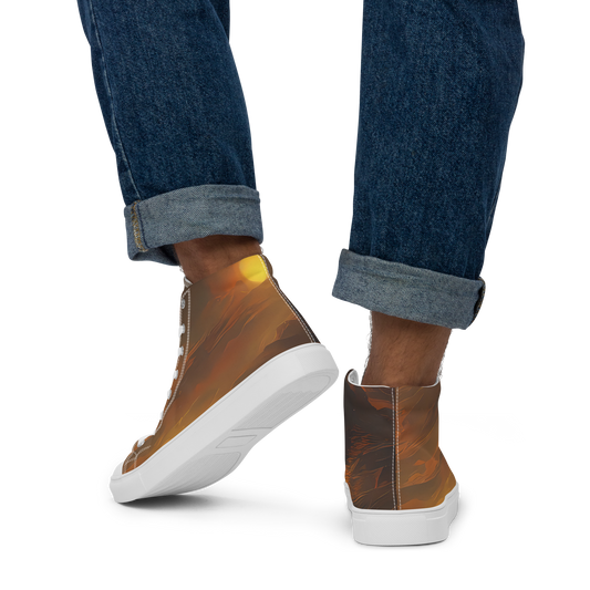 Men's High Top Canvas Shoes - Sunset Shores