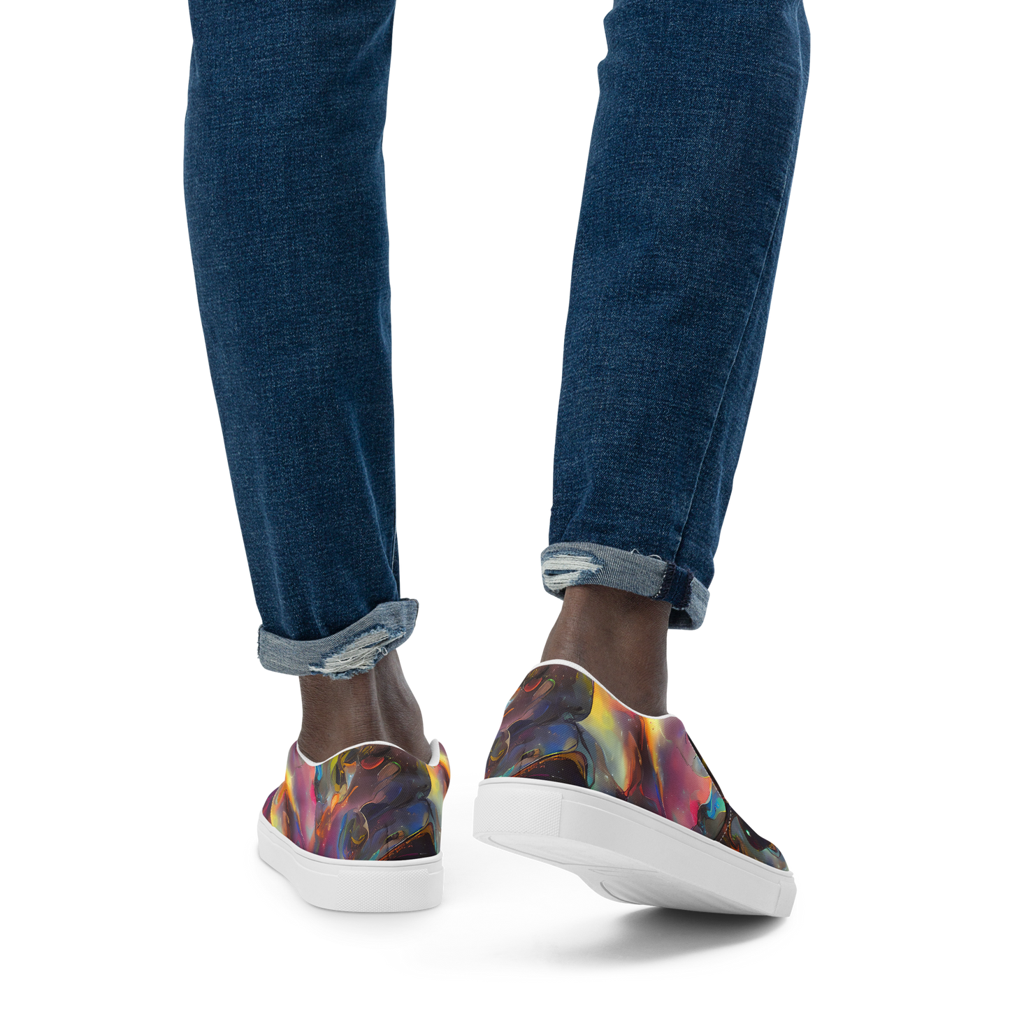 Men's Slip-On Canvas Shoes - Cosmic Fusion