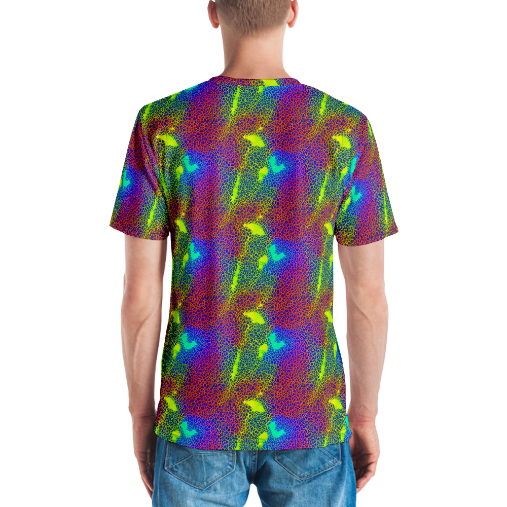 Men's Crew Neck T-Shirt - Prismatic Web