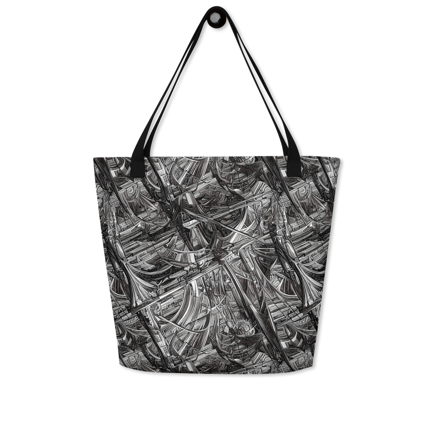 Large Tote Bag w/ Pocket - Gothic Whirlwind