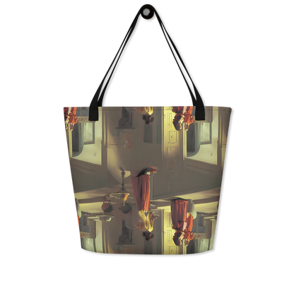 Large Tote Bag w/ Pocket - Surreal Shadows