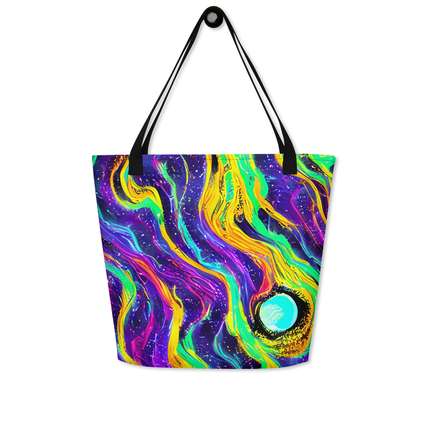 Large Tote Bag w/ Pocket - Jackson Swirl