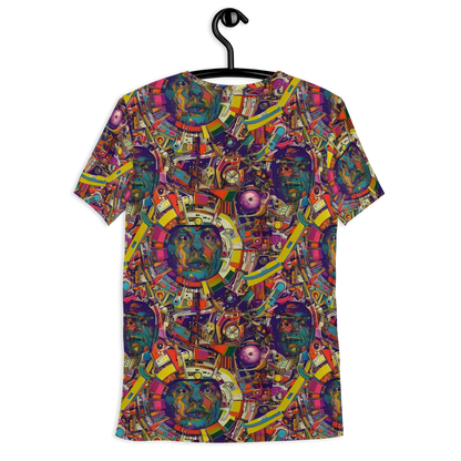 Men's Athletic T-Shirt - Cosmic Collage