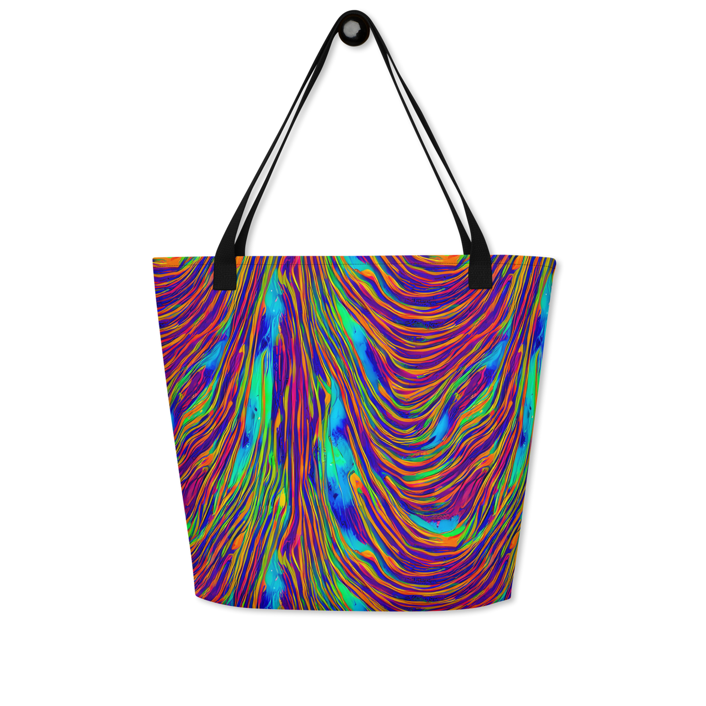 Large Tote Bag w/ Pocket - Lux Waves