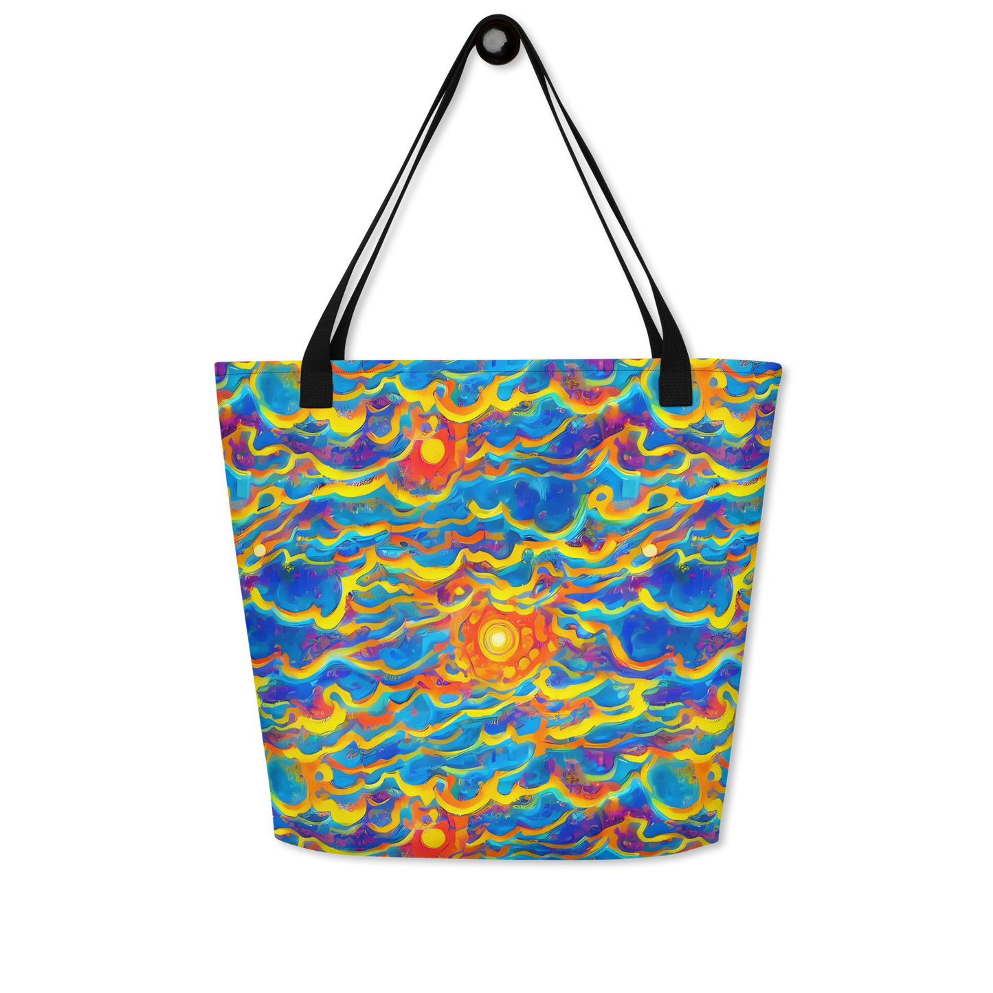 Large Tote Bag w/ Pocket - Chroma Ripple