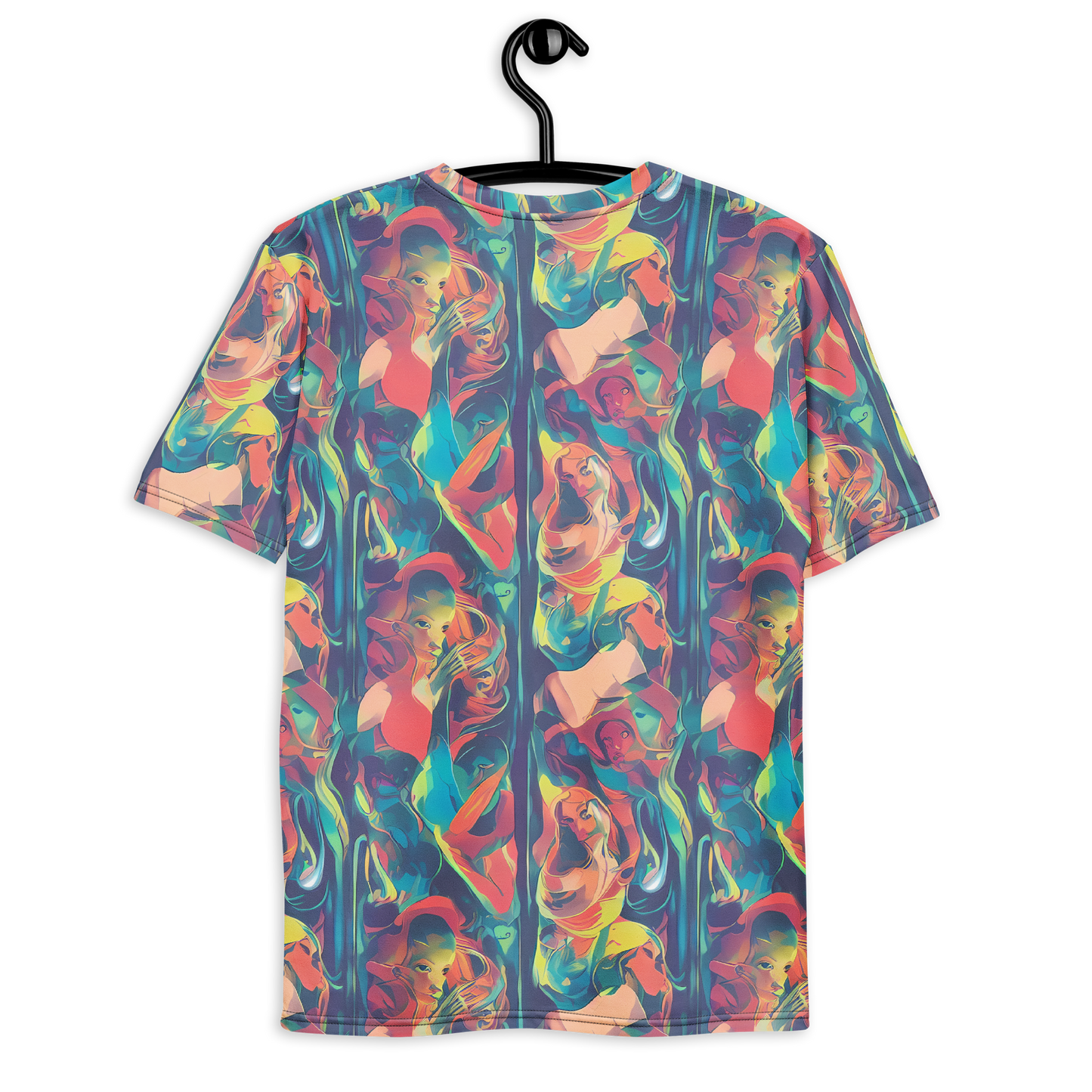 Men's Crew Neck T-Shirt - Neon Aurora