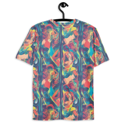 Men's Crew Neck T-Shirt - Neon Aurora