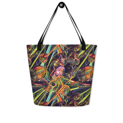 Large Tote Bag w/ Pocket - Psychedelic Deep Space