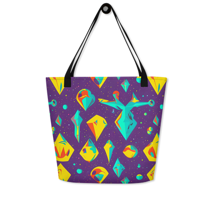 Large Tote Bag w/ Pocket - Cascading Prism