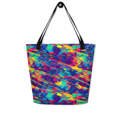Large Tote Bag w/ Pocket - Spectrum Streaks