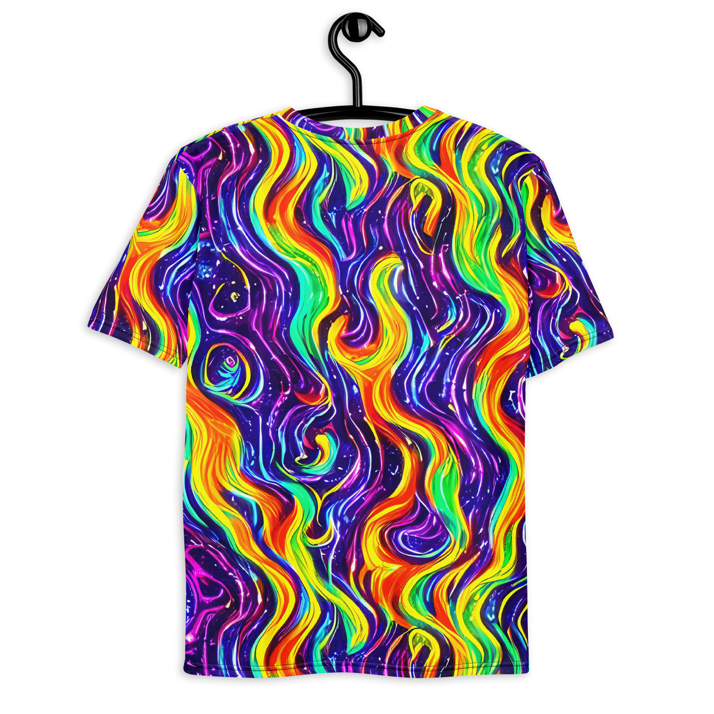 Men's Crew Neck T-Shirt - Galactic Flames