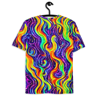 Men's Crew Neck T-Shirt - Galactic Flames