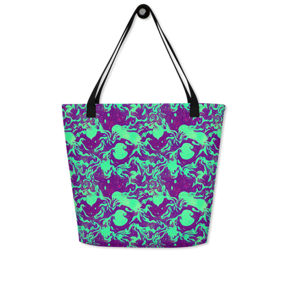 Large Tote Bag w/ Pocket - Alien Ripples