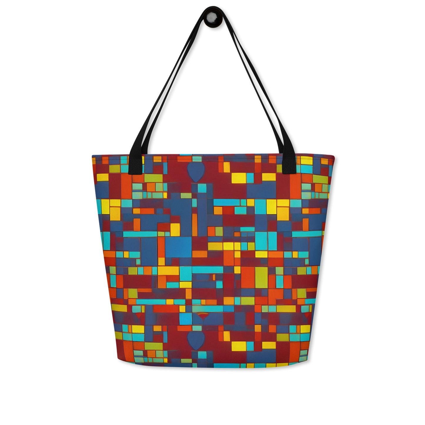 Large Tote Bag w/ Pocket - Astral Grid