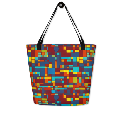 Large Tote Bag w/ Pocket - Astral Grid