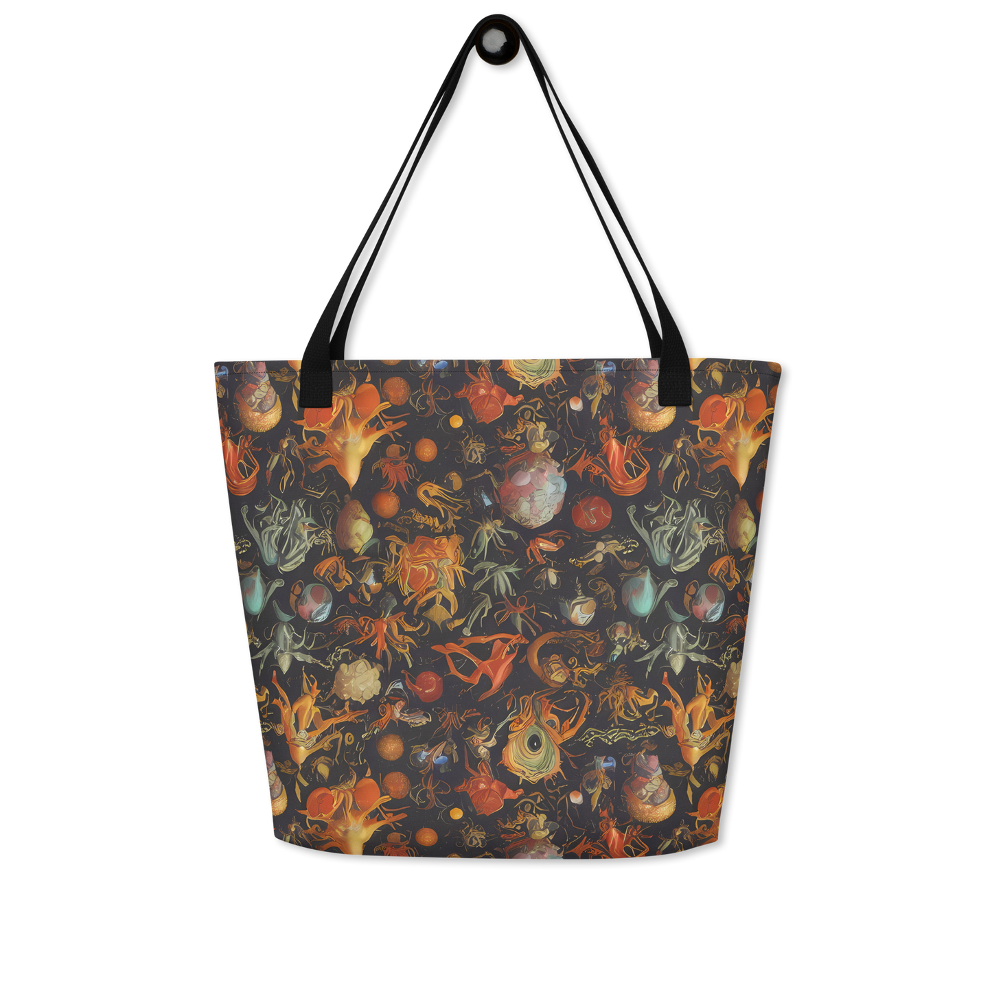 Large Tote Bag w/ Pocket - Florescent Void