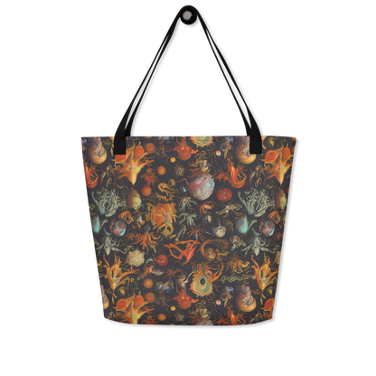 Large Tote Bag w/ Pocket - Florescent Void