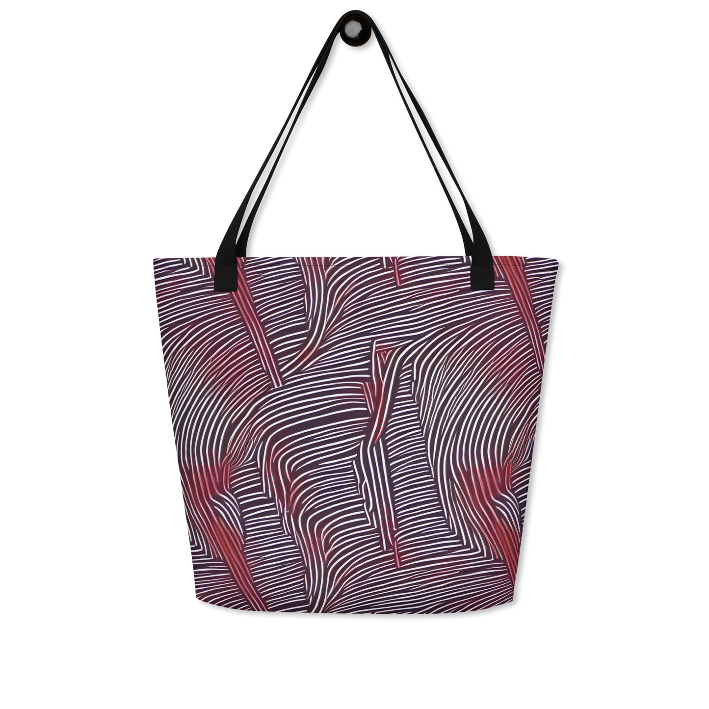 Large Tote Bag w/ Pocket - Nebula Waves