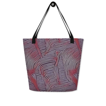 Large Tote Bag w/ Pocket - Nebula Waves