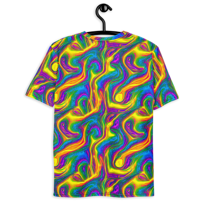 Men's Crew Neck T-Shirt - Electric Aurora