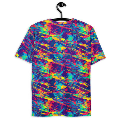 Men's Crew Neck T-Shirt - Spectrum Streaks