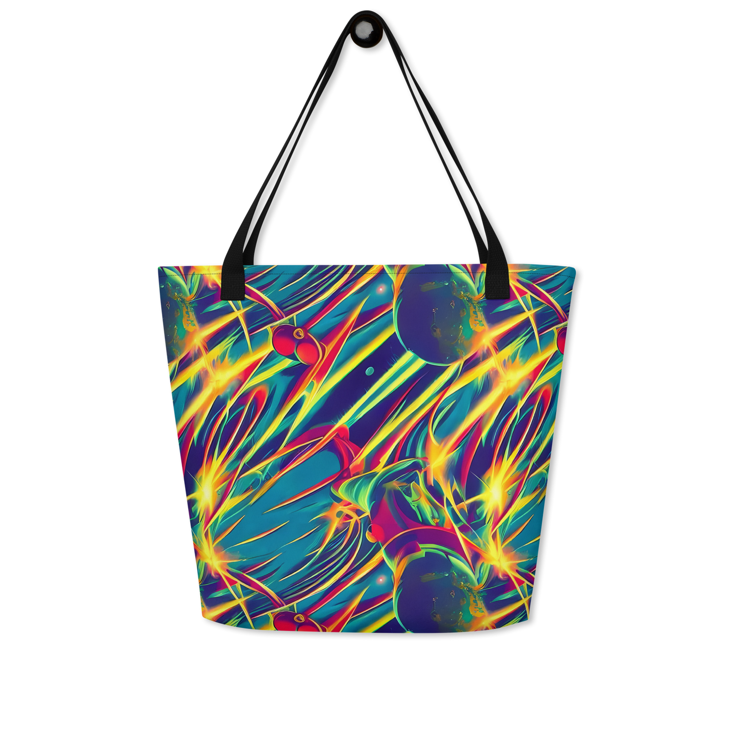 Large Tote Bag w/ Pocket - Cosmic Inferno