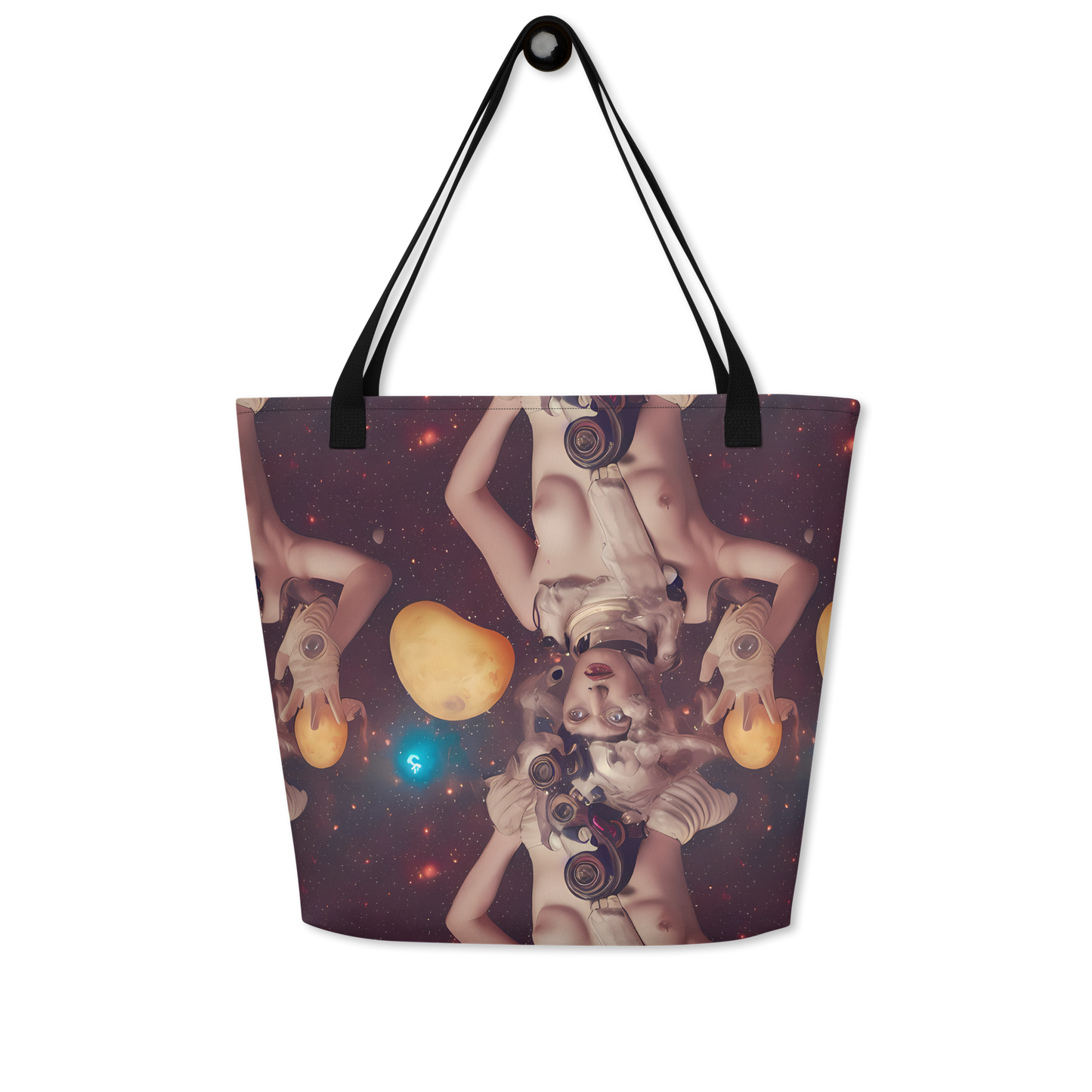 Large Tote Bag w/ Pocket - Nebula Siren