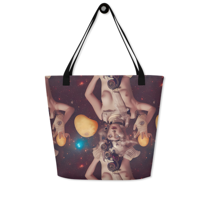 Large Tote Bag w/ Pocket - Nebula Siren